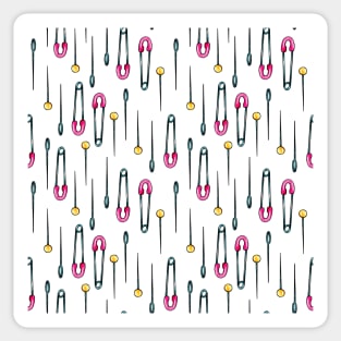 Pins and Needles Stitching Watercolor Pattern Sticker